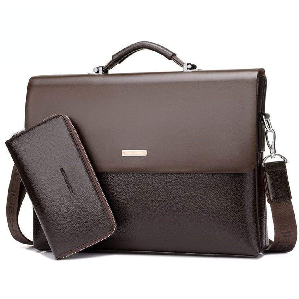 Men's Leather Briefcase for Business & Laptop