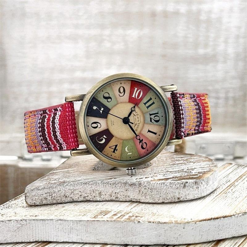 Watches with Vibrant Multicolor Rainbow Design