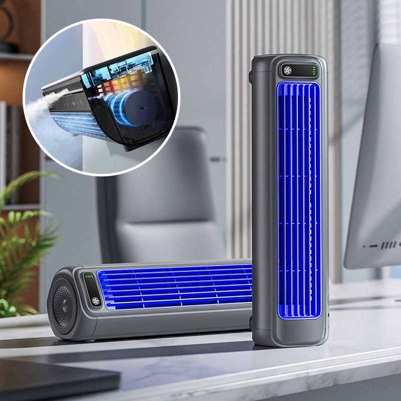 Portable AirWave Rechargeable AC with 12-Hour Battery Life