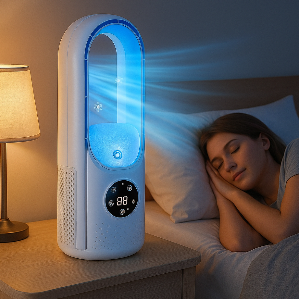 Bladeless Portable Air Cooler: Quiet and Energy-Saving Design