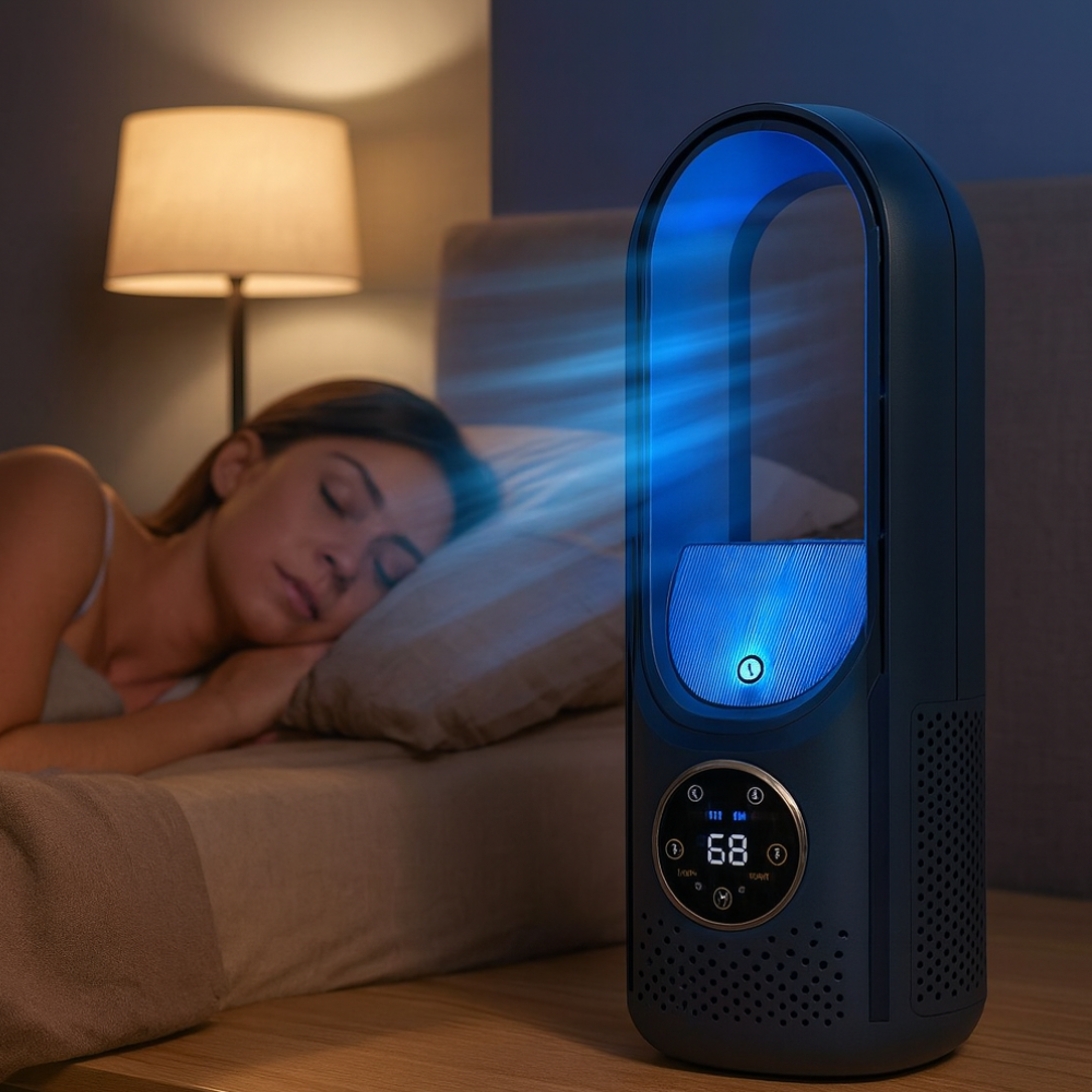 Bladeless Portable Air Cooler: Quiet and Energy-Saving Design