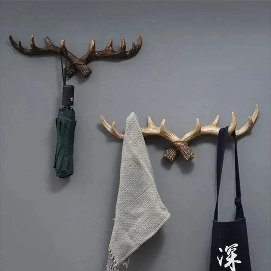Vintage Antler Coat Rack Rustic Wall Hook