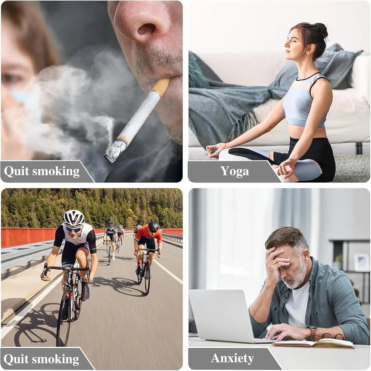 Stainless Steel Breathing Chain for Smoking Cessation and Stress Relief