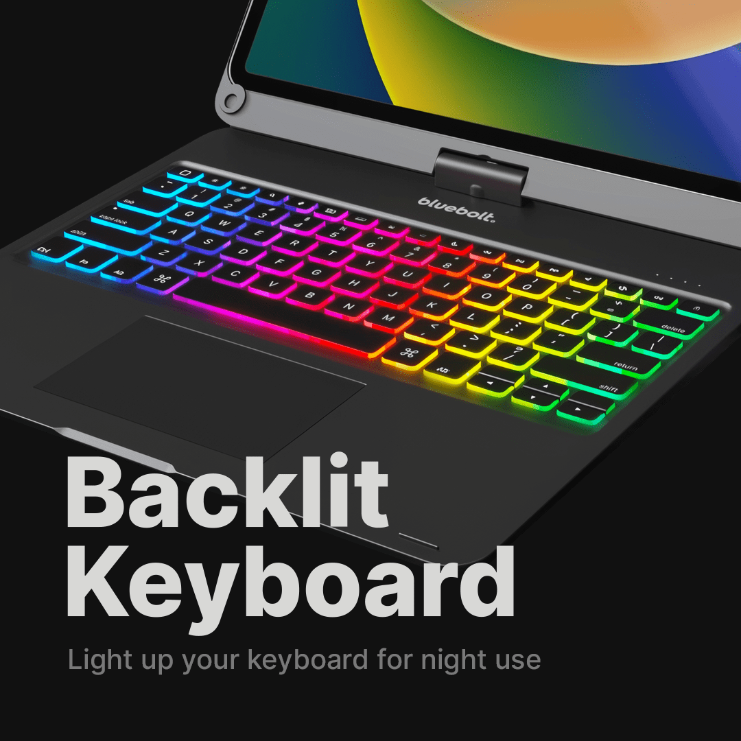 Wireless Keyboard Case for iPad with Rotating Feature