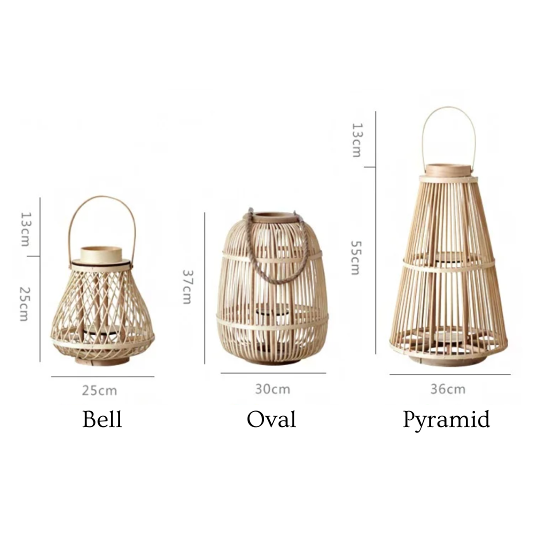 Rustic Rattan Weave Lanterns