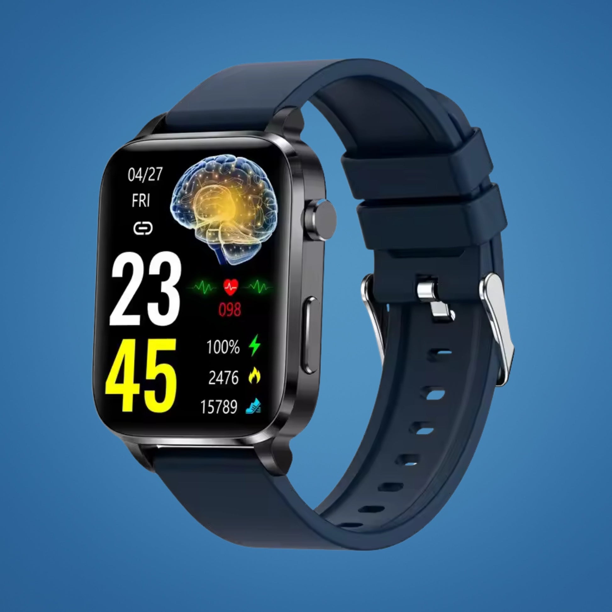 Non-Invasive Diabetes Smartwatch with HD Display – Pain-Free Glucose Monitor