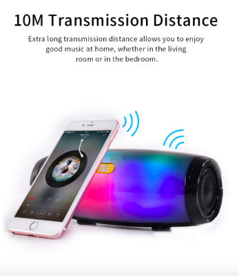 Portable Bluetooth LED Speaker with Color-Changing Lights