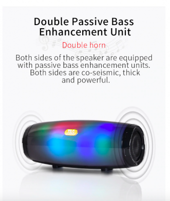 Portable Bluetooth LED Speaker with Color-Changing Lights