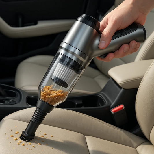 Compact Cordless Car Vacuum - High Suction Handheld Cleaner for Fast Auto Care