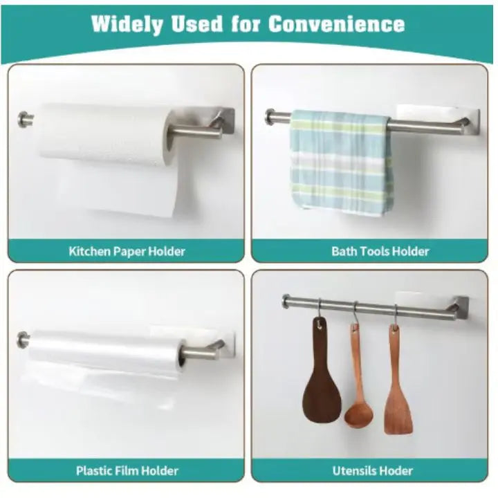 Elegant Space-Saving Kitchen Towel Holder – No Drilling Required