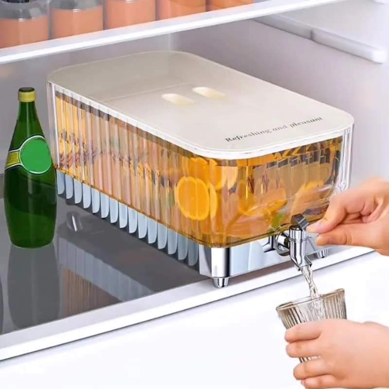 Glass Beverage Dispenser with Clamp Lid and Spout