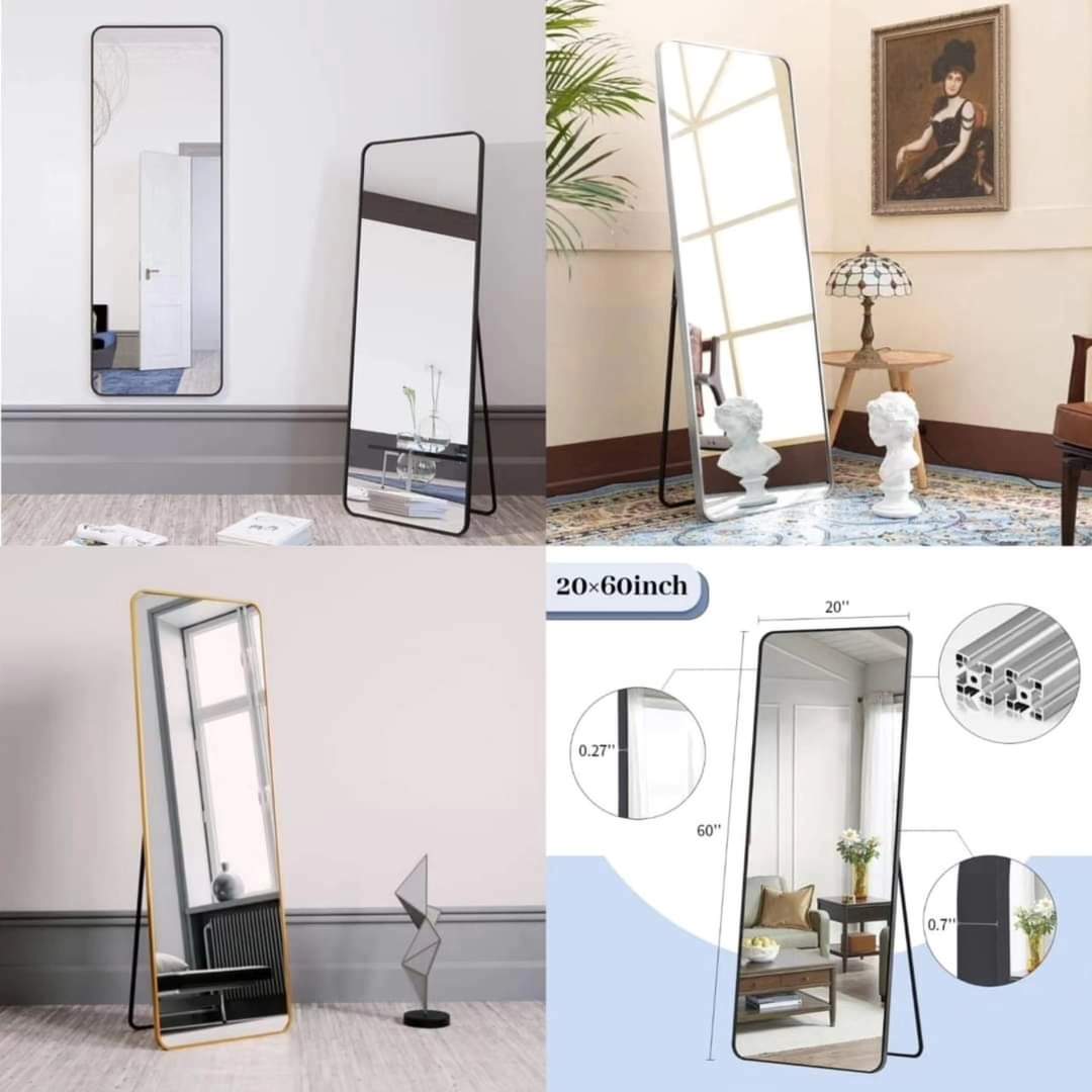 Unbreakable Full-Length Mirror with Sturdy Metal Frame