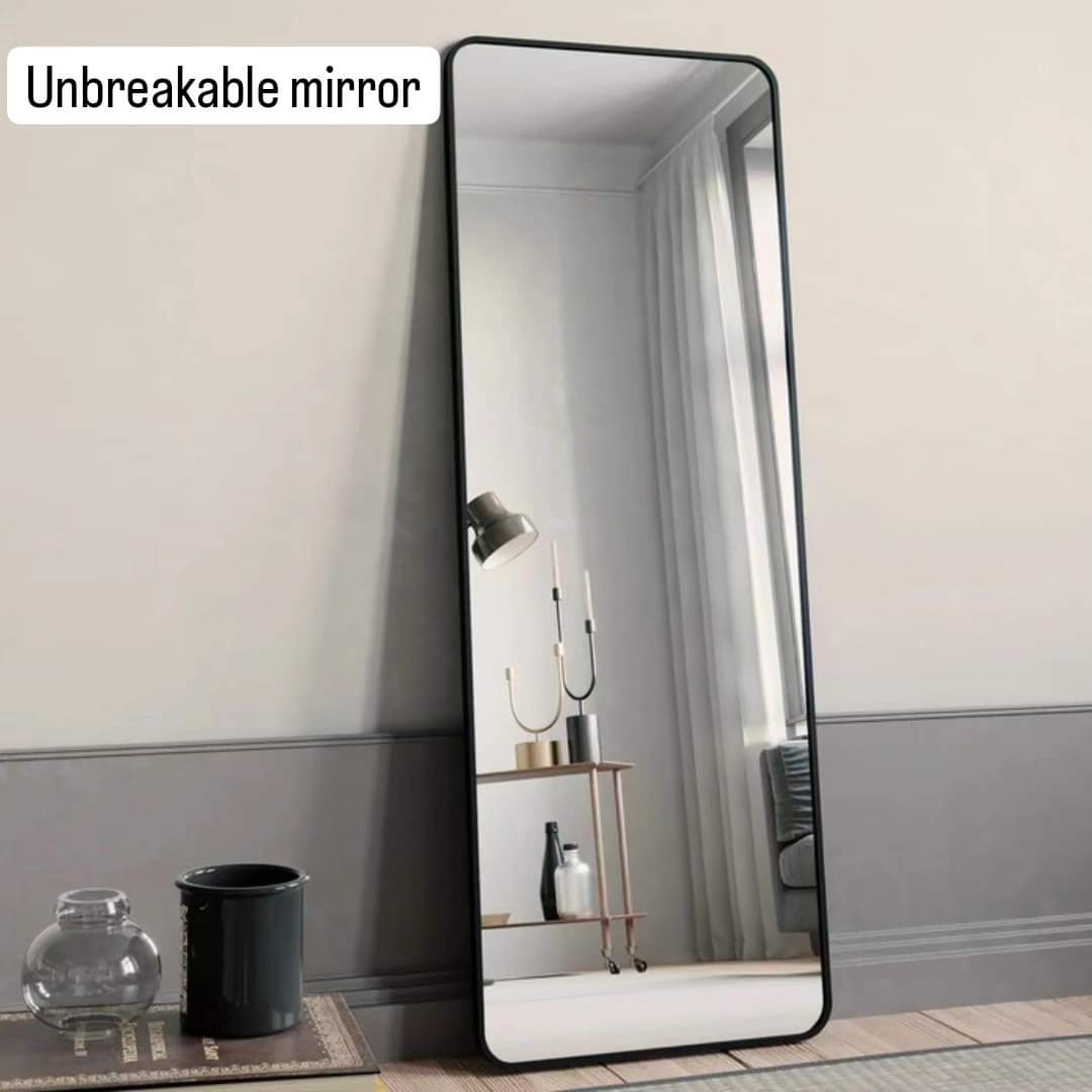 Unbreakable Full-Length Mirror with Sturdy Metal Frame