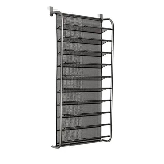 10-Tier Door-Mounted Shoe Storage Rack Organizer