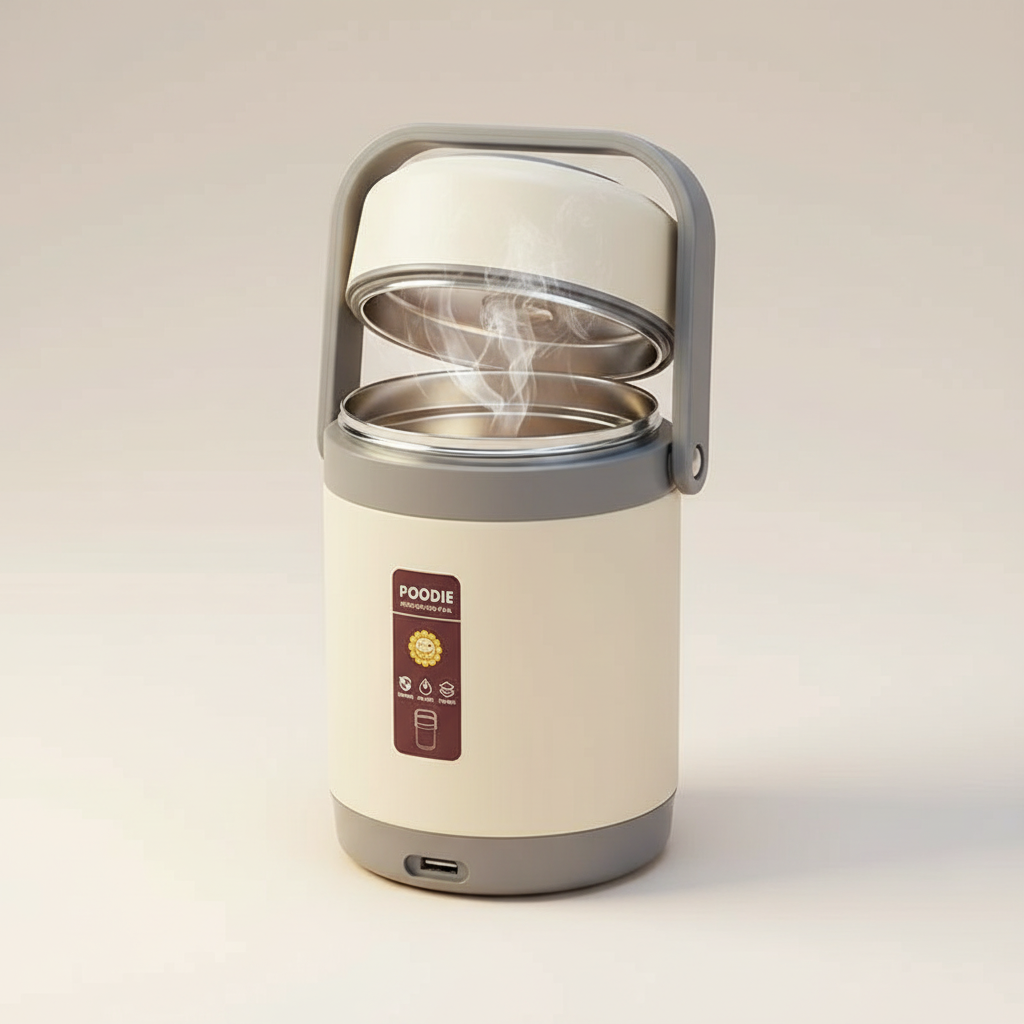 USB-Powered Portable Lunch Box with 304 Stainless Steel Warmer