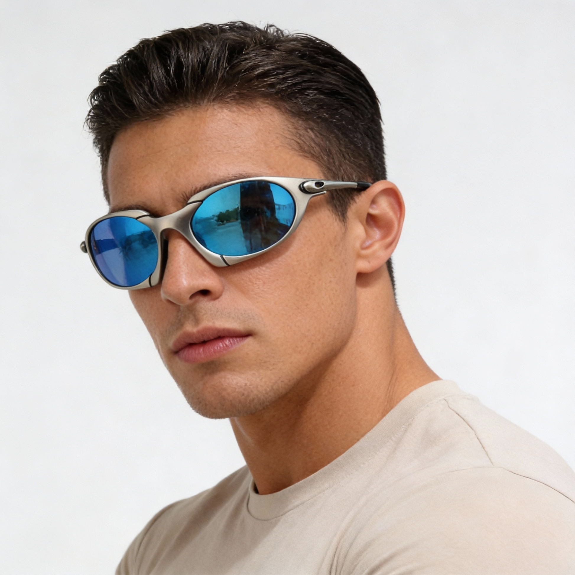 Men's Polarized Sports Sunglasses - UV Safety with Lightweight Metal Frame