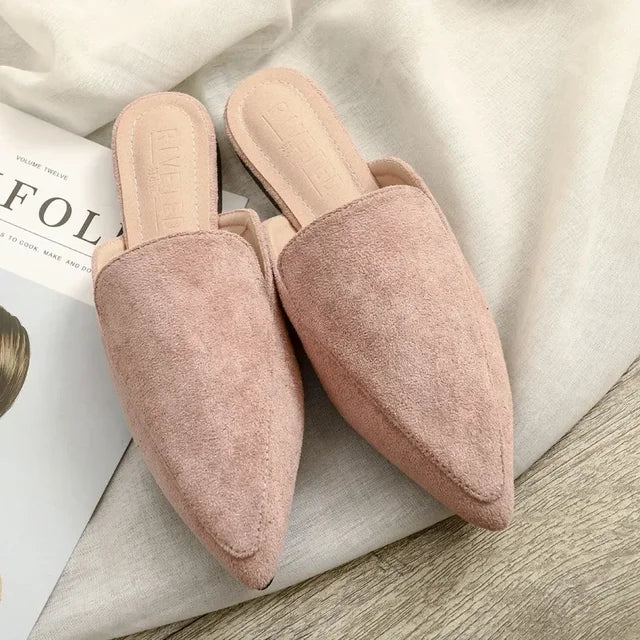 Elegant Pointed-Toe Suede Mules for Chic Style