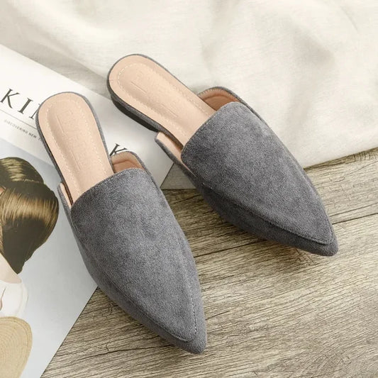Elegant Pointed-Toe Suede Mules for Chic Style