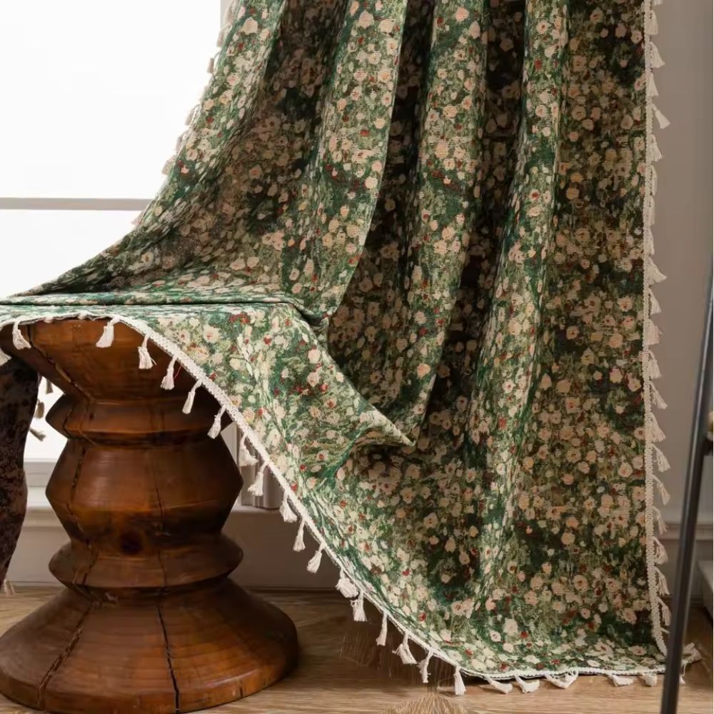 French Vintage Floral Pattern Curtains for Cozy Spaces