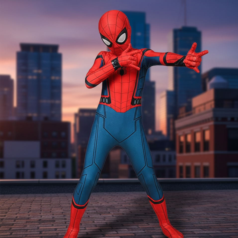 Realistic Superhero Costume for Kids & Adults with 3D Detailing
