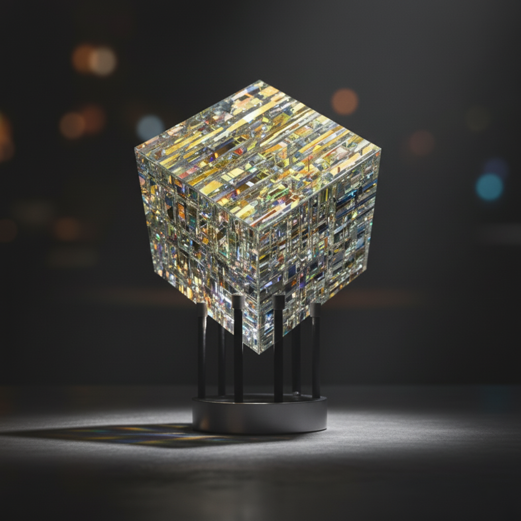 ChromaticCube Crystal Art for Rainbow Light Refraction & Modern Home Decor