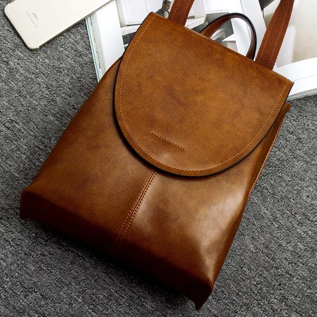Trendy Women's Leather Backpack – Stylish, Versatile, and Eco-Friendly Design