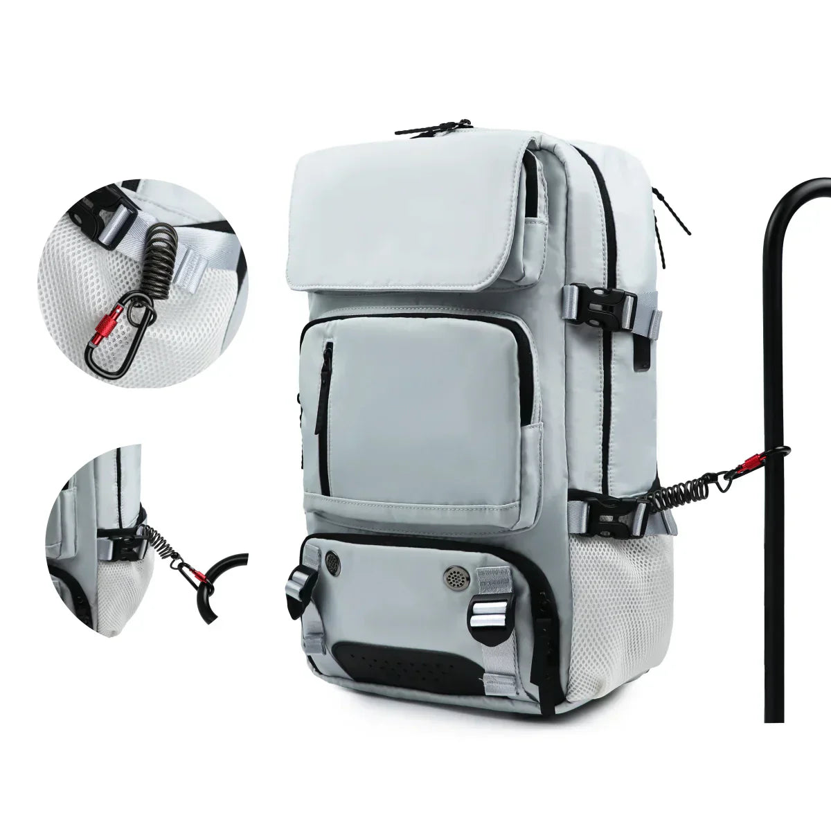 Large Waterproof Backpack for Travel with USB Charging Port