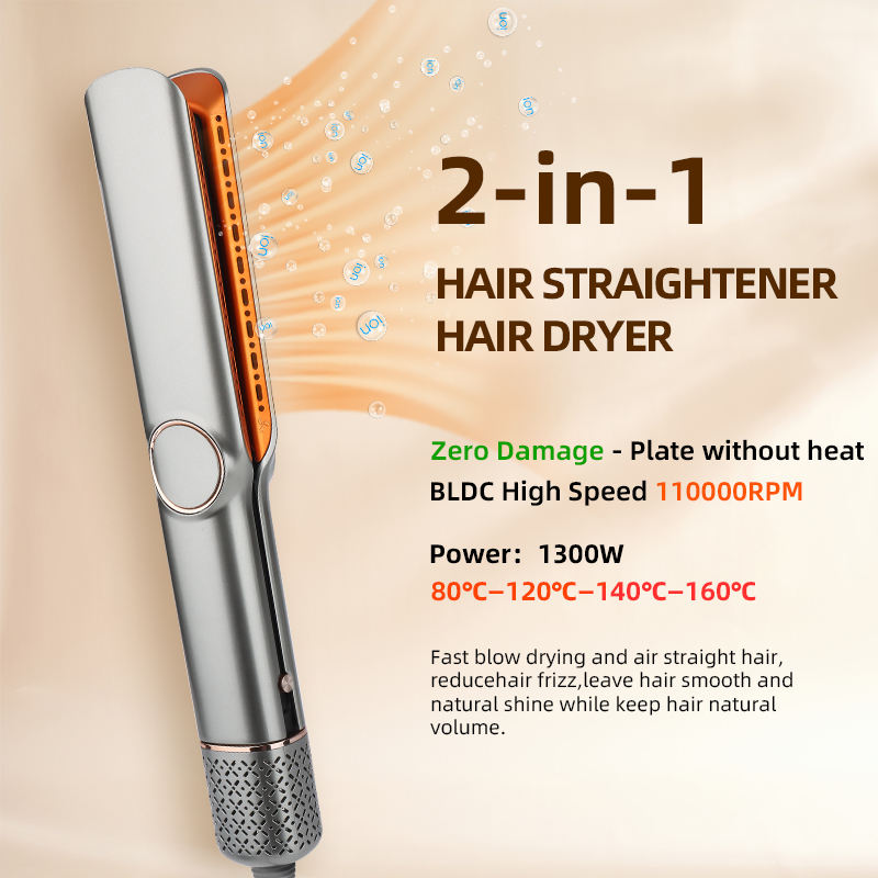 2-in-1 Hair Dryer & Straightener for Easy, Salon-Quality Styling