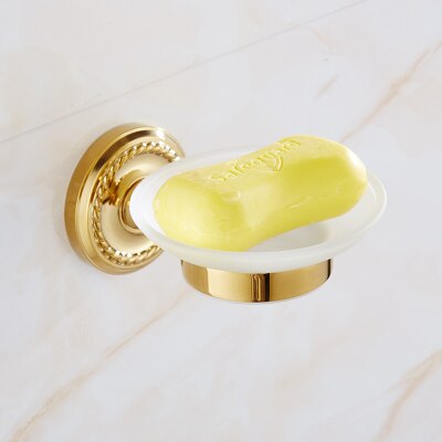 Gold Bathroom Accessory Set