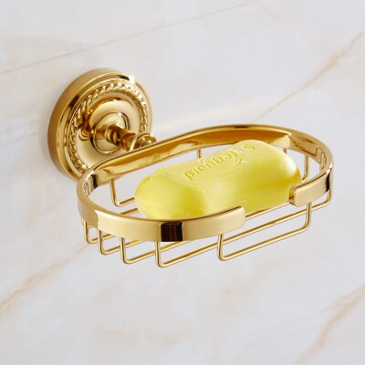 Gold Bathroom Accessory Set
