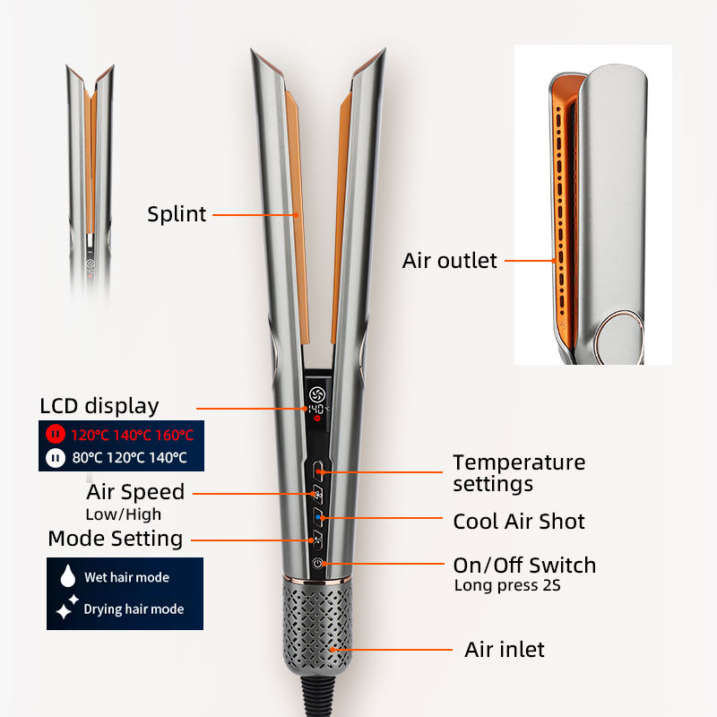2-in-1 Hair Dryer & Straightener for Easy, Salon-Quality Styling