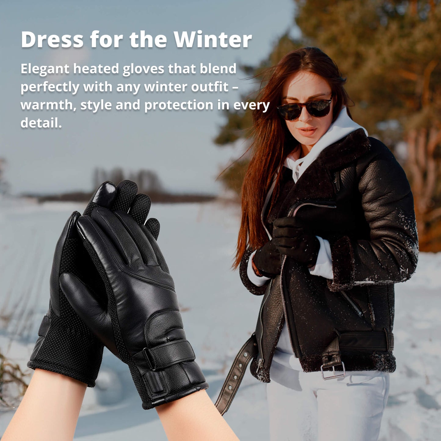 Heated Ladies' Thermal Waterproof Winter Gloves with Touchscreen & USB Charging