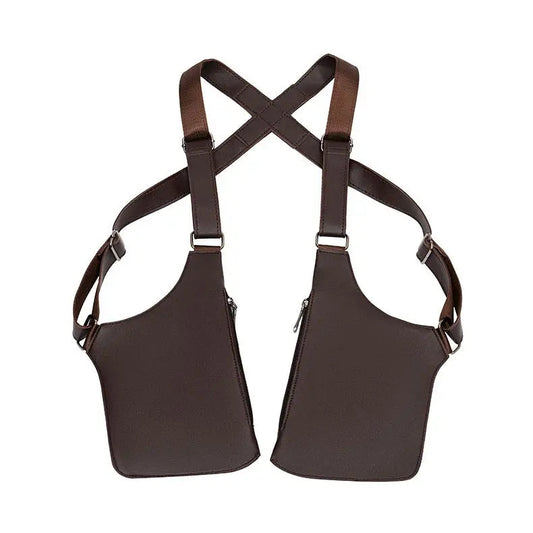 Men's Anti-Theft Shoulder Bag with Multiple Pockets and Straps