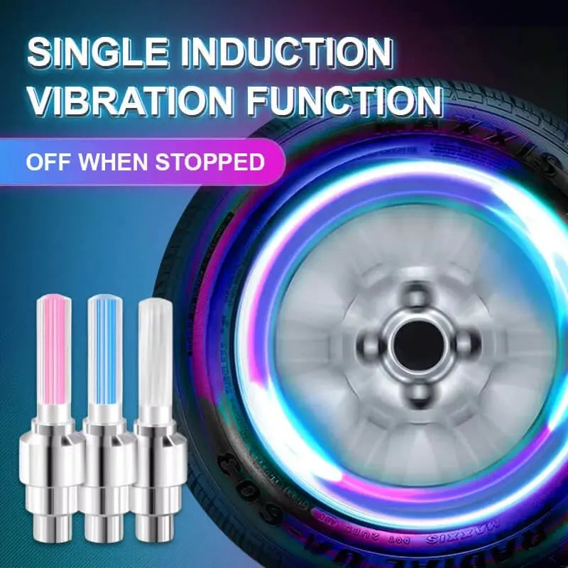 LED Bicycle Valve Lights for Enhanced Nighttime Visibility