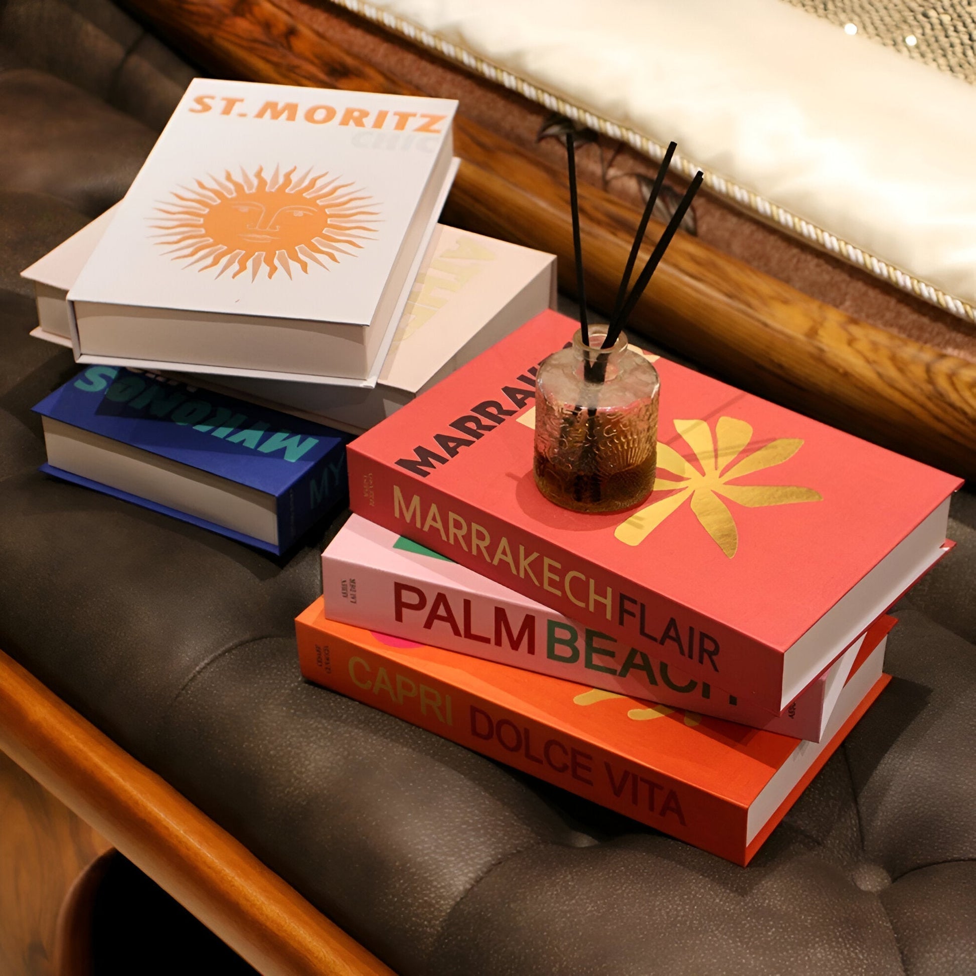 ChicFaux Coffee Table Decorative Books - Stylish Home Decor Accents