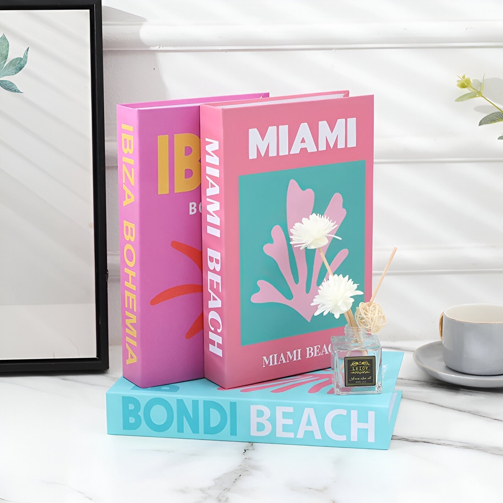 ChicFaux Coffee Table Decorative Books - Stylish Home Decor Accents