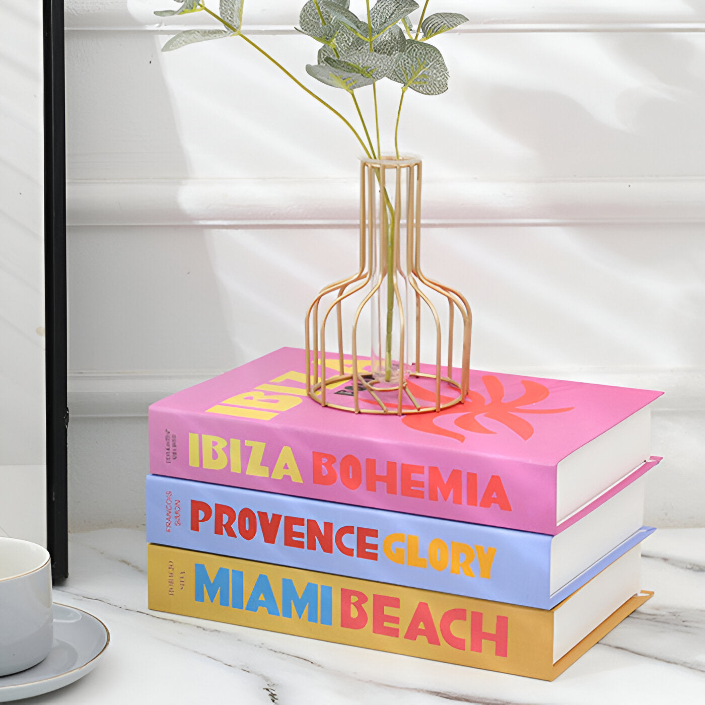 ChicFaux Coffee Table Decorative Books - Stylish Home Decor Accents