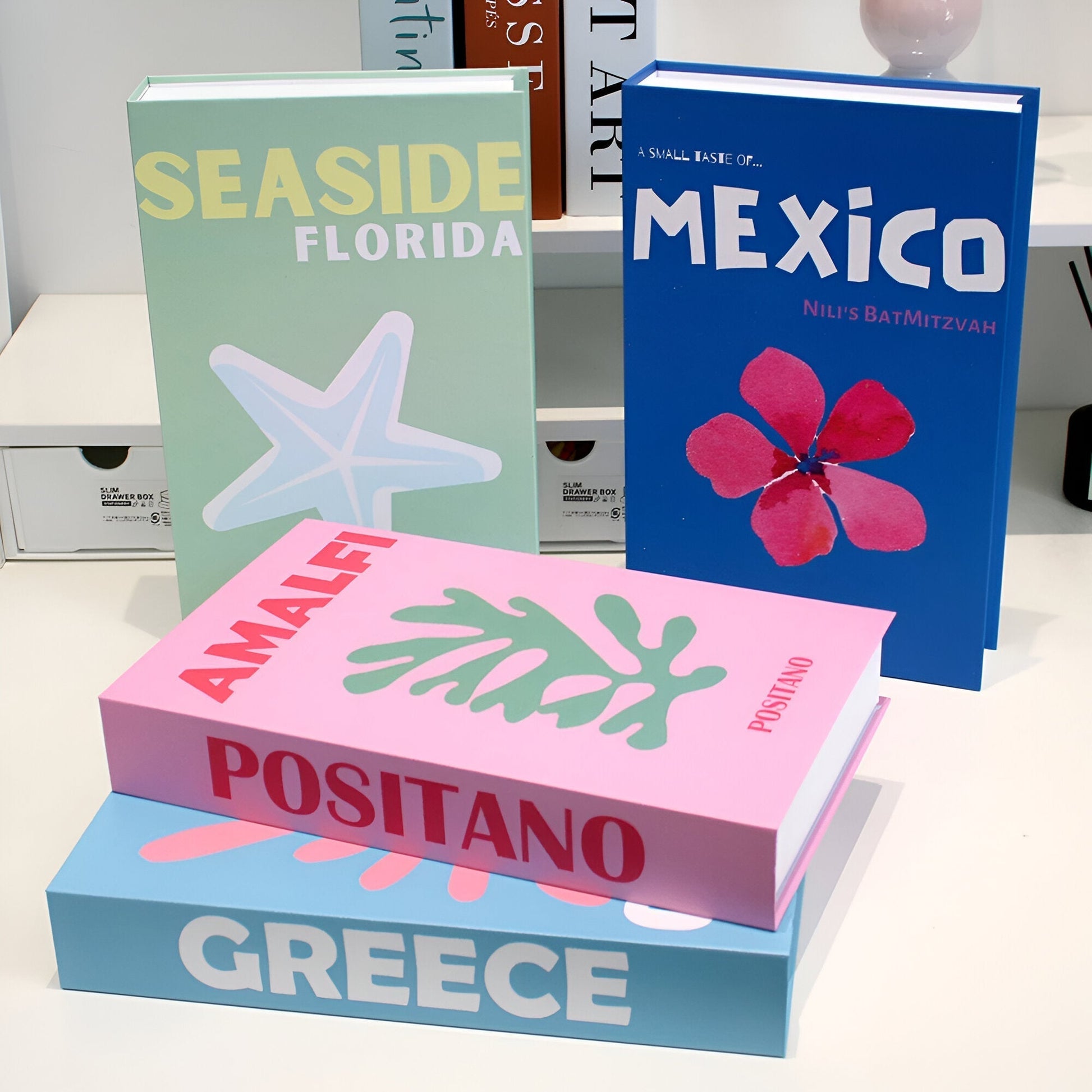 ChicFaux Coffee Table Decorative Books - Stylish Home Decor Accents