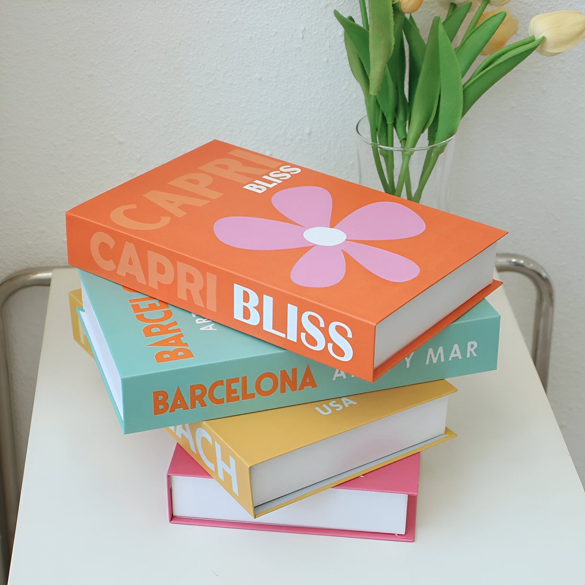 ChicFaux Coffee Table Decorative Books - Stylish Home Decor Accents