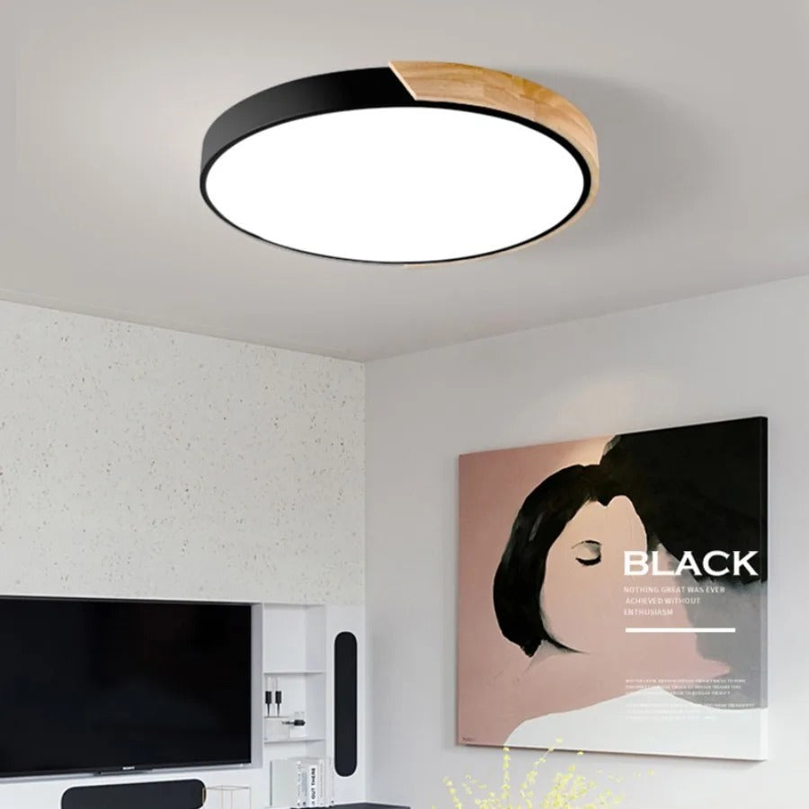 Scandinavian Round LED Ceiling Light | Soft Glow, Minimalist Style for Any Room