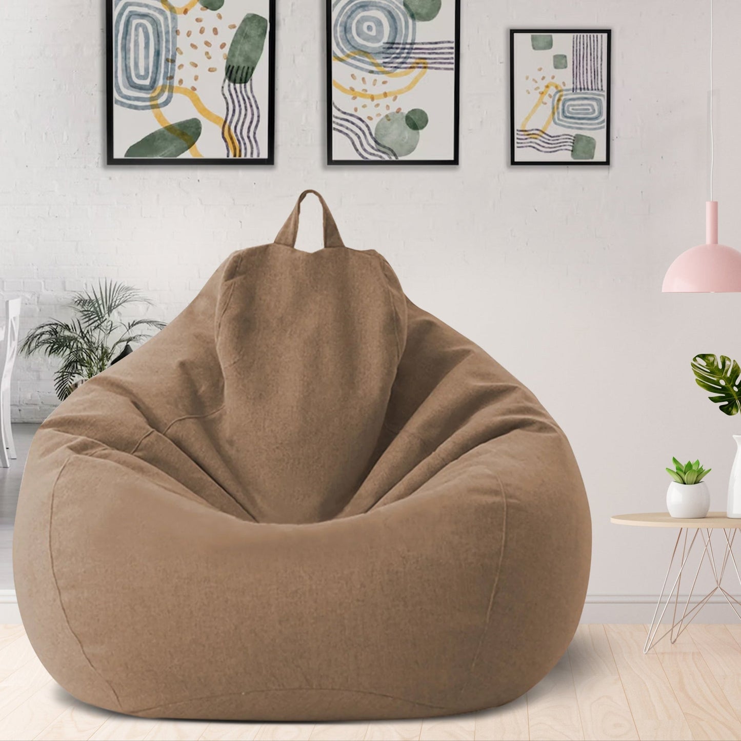 Luxury Linen Bean Bag Cover – Ergonomic Comfort for Stylish Seating