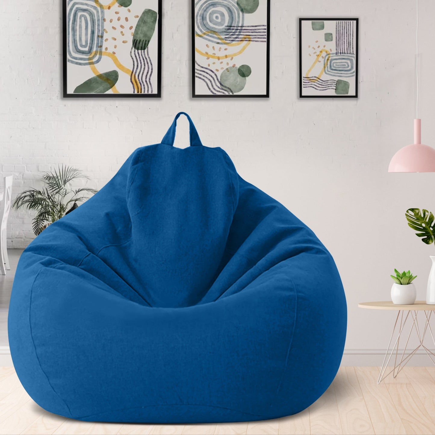 Luxury Linen Bean Bag Cover – Ergonomic Comfort for Stylish Seating