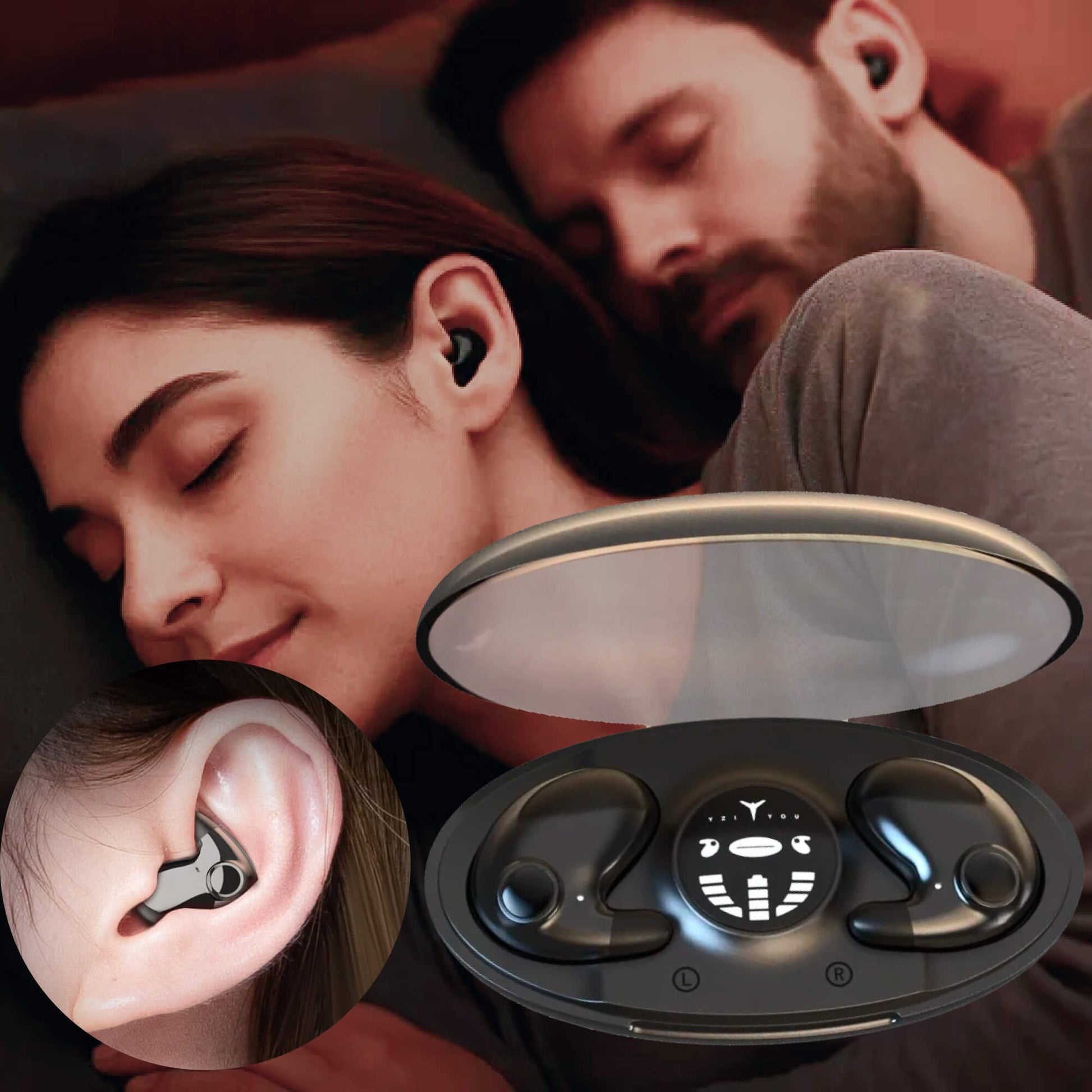 Invisible Wireless Sleep Earbuds | Waterproof IPX5, Bluetooth 5.3 for Relaxing Sleep