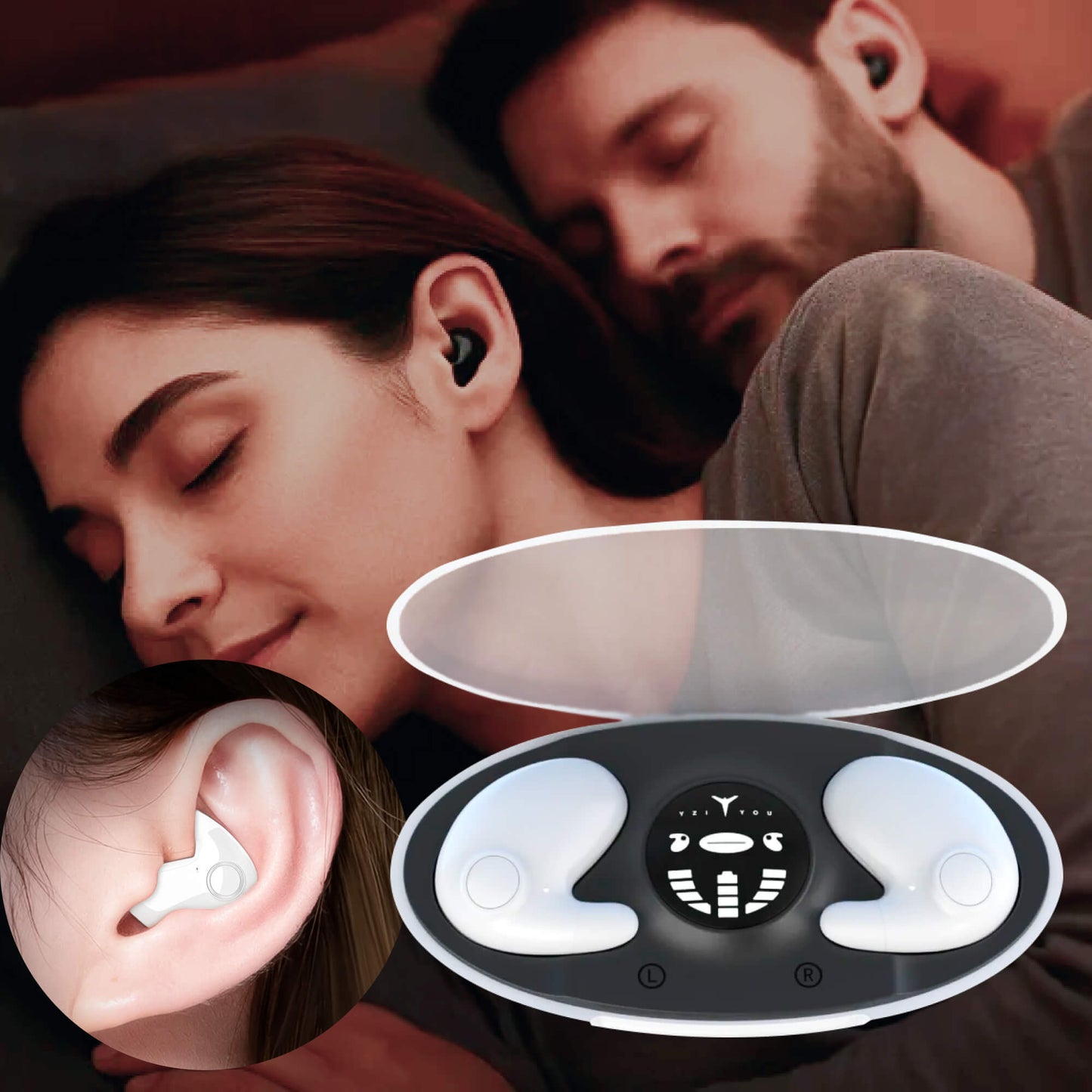 Invisible Wireless Sleep Earbuds | Waterproof IPX5, Bluetooth 5.3 for Relaxing Sleep