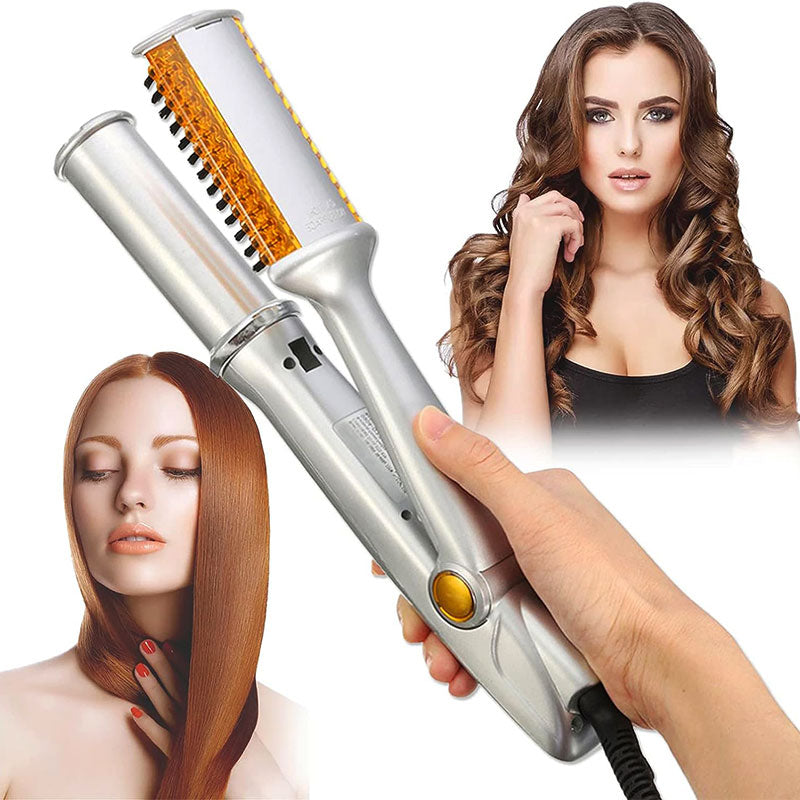 2 in 1 Rotating Hair Brush & Iron for Professional Styling