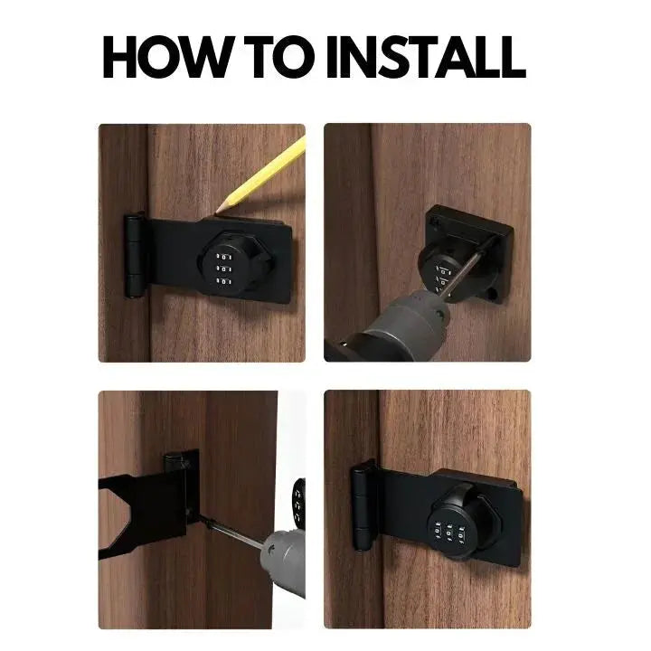 Zinc Alloy Keyless Combo Lock for Doors – 1000 Code Options