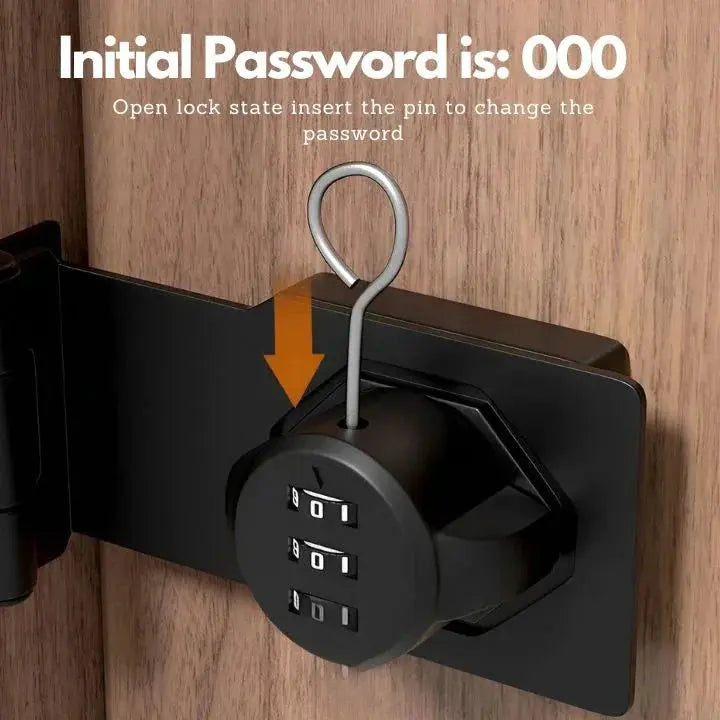 Zinc Alloy Keyless Combo Lock for Doors – 1000 Code Options