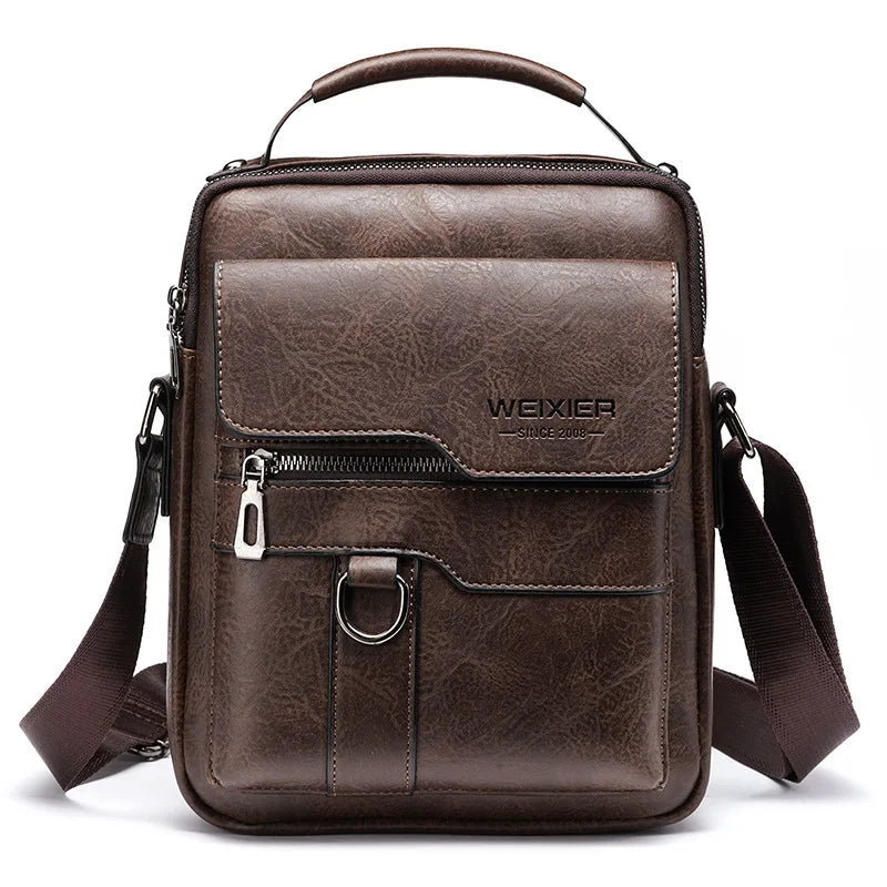 Men's Leather Shoulder Bag | Durable, Adjustable Strap for Work or Casual Use
