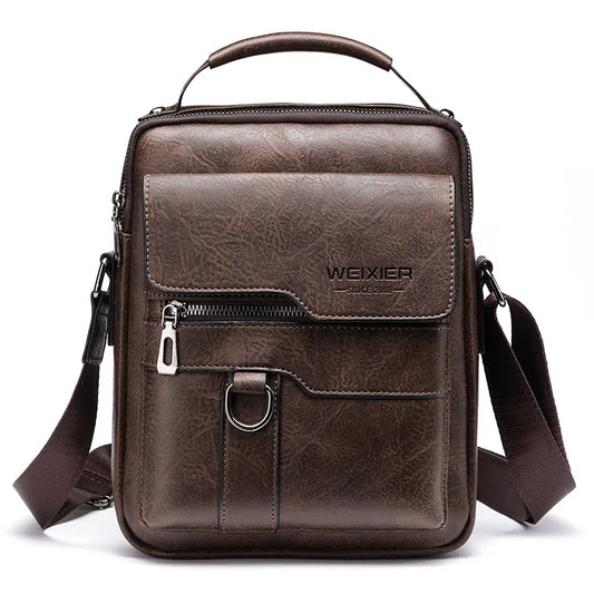 Men's Leather Shoulder Bag | Durable, Adjustable Strap for Work or Casual Use