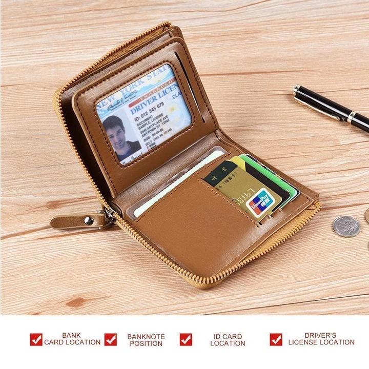 Men's RFID-Blocking Leather Wallet